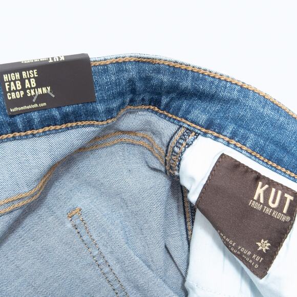 Kut From The Kloth Plus Size Catherine High Rise Fab AB Crop Skinny Jeans SZ 22 - Picture 6 of 9